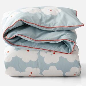 New Schoolhouse Paper Flower Duvet Cover by Amanda Jane Jones Queen